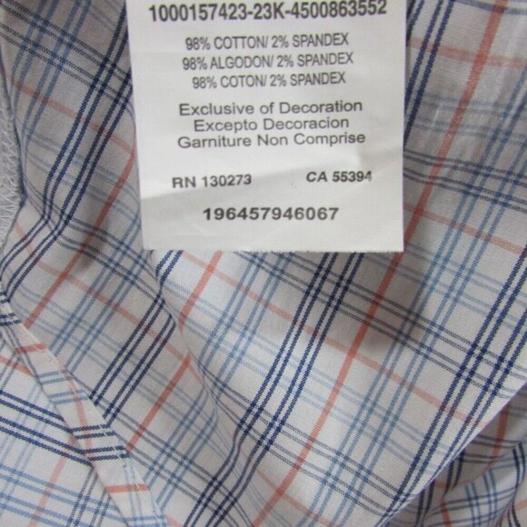 Wrangler 20X Men's XL Long Sleeve Competition Advanced Comfort Plaid Snap Shirt - Picture 3 of 3